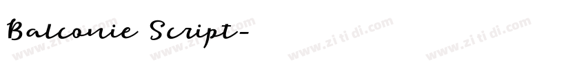 Balconie Script字体转换